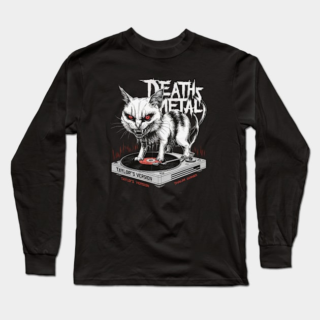 taylors cat version death metal Long Sleeve T-Shirt by Aldrvnd